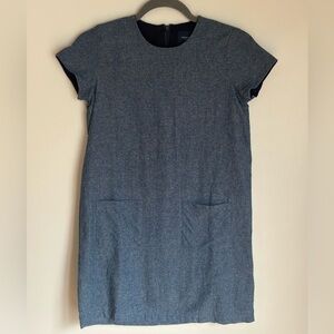 ToobyDoo Girls Cara Shirt dress Chambray Flannel Size 12 Denim Zipper Pockets